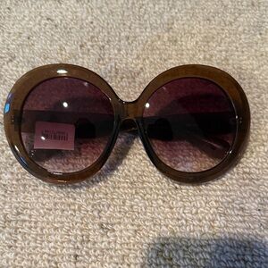 Brown Oversized Sunglasses Retro Style Sunglasses